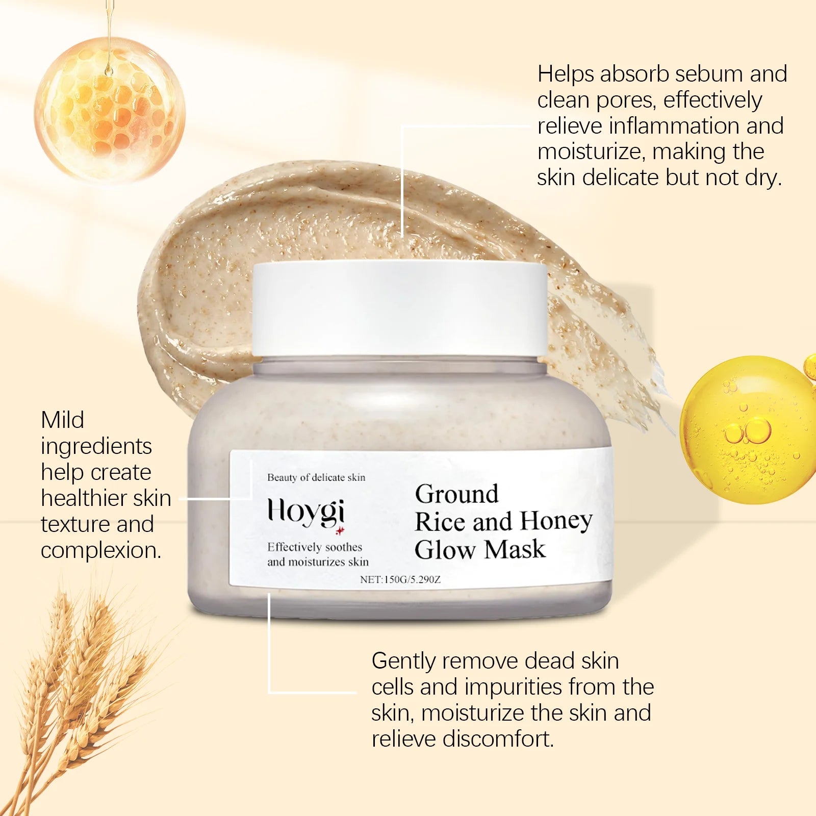 Brightening Honey Face Mask – Blackhead Remover & Pore Minimizer