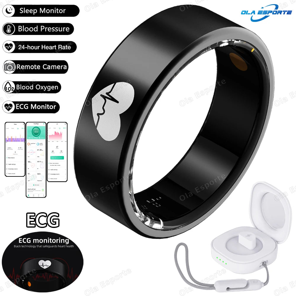 ECG Smart Ring – Heart Rate, Blood Oxygen & Multi-Sport Tracker